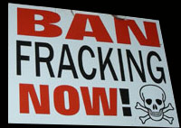 'No Fracking' Sign at Occupy Wall Street, New York City, photo by Rick Theis