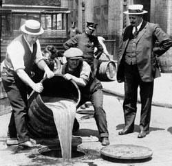 Dumping of Liquor During Prohibition